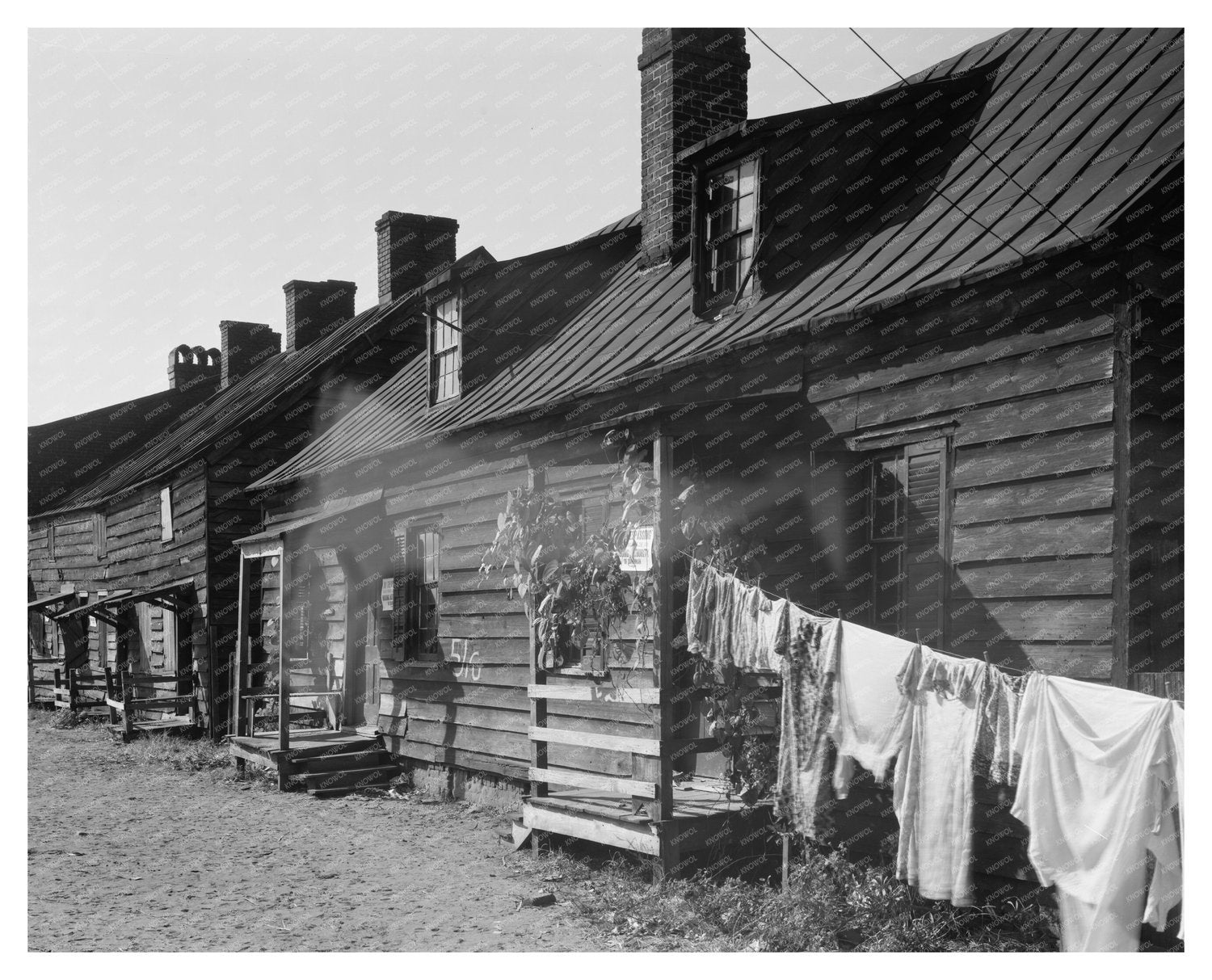 Yamacraw Village, Savannah GA, 1850 Vintage Architecture