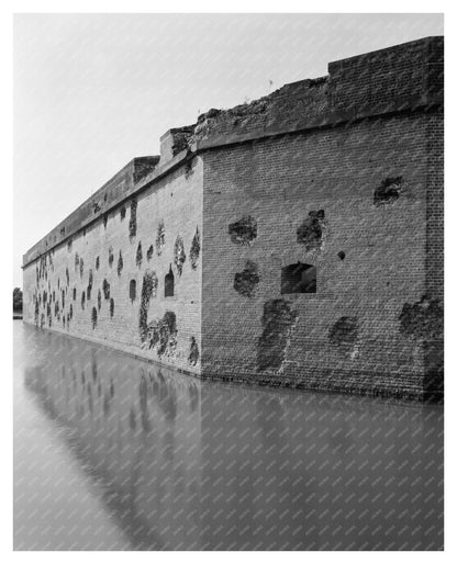 Savannah, GA Vintage Photograph of Cockspur Island Structure