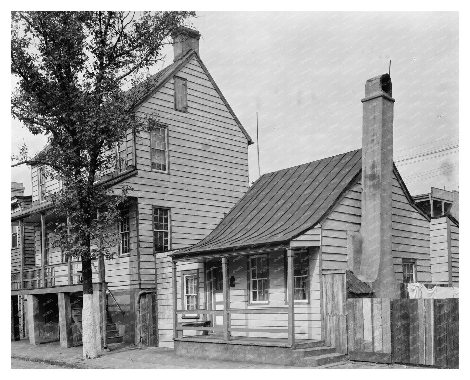Savannah GA Vintage House Photo, 1770 Architecture
