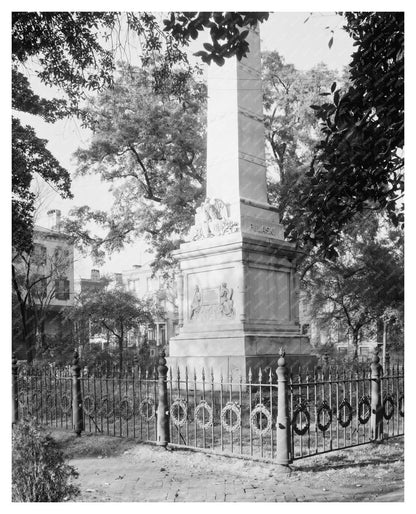 Pulaski Monument in Savannah, GA - 1953 Vintage Photo