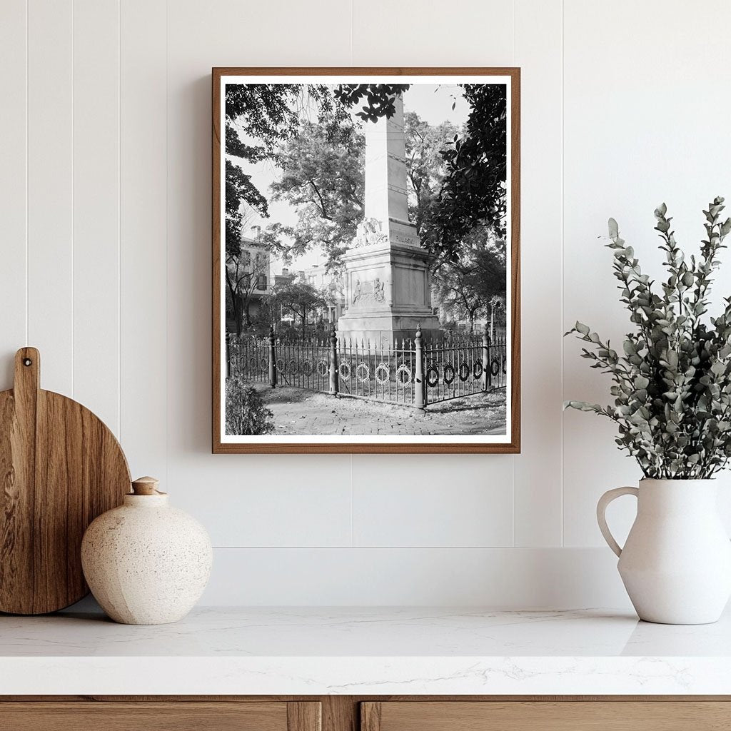 Pulaski Monument in Savannah, GA - 1953 Vintage Photo