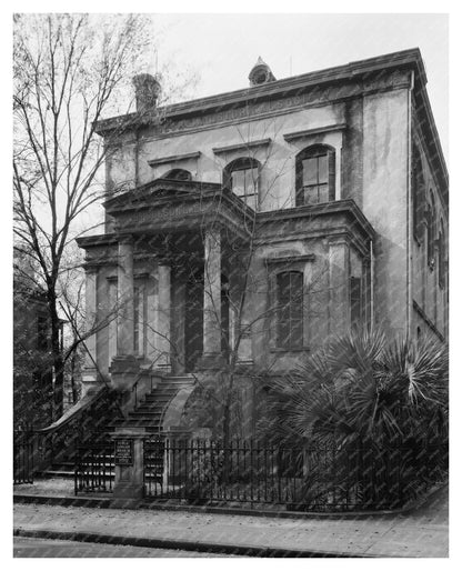 Vintage Savannah Architecture Photo, Georgia, Early 1900s