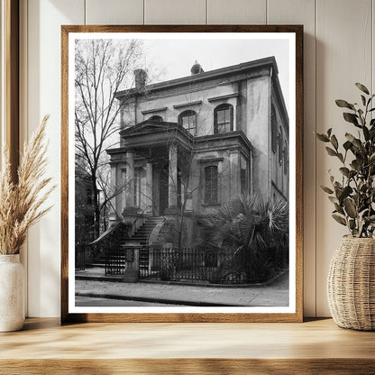 Vintage Savannah Architecture Photo, Georgia, Early 1900s