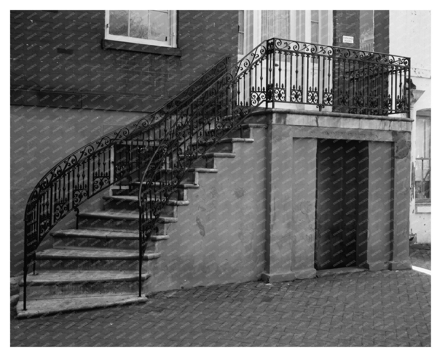 1850 Staircase in Savannah, GA - Historic Ironwork Photo