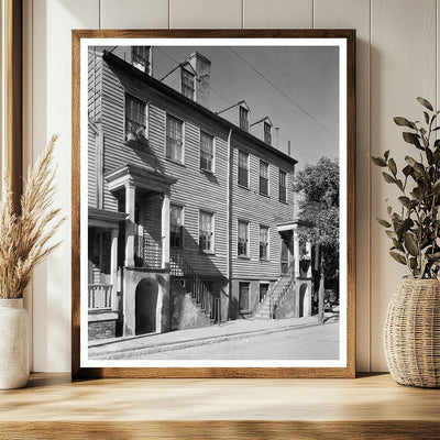 Savannah GA Wooden Row Houses 1810 Vintage Photo