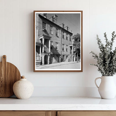 Savannah GA Wooden Row Houses 1810 Vintage Photo
