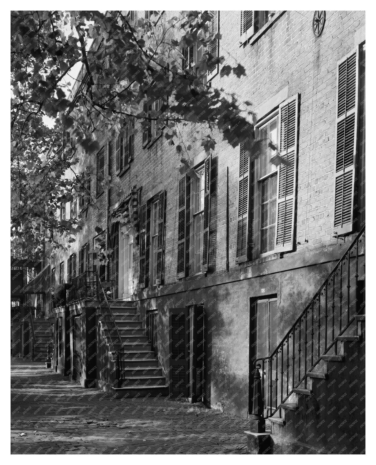 Vintage Stairway in Savannah, Georgia - 1957