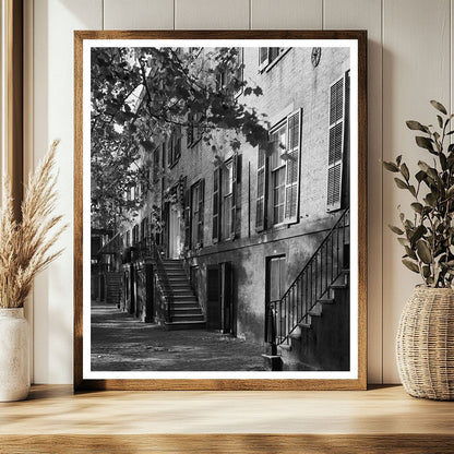 Vintage Stairway in Savannah, Georgia - 1957