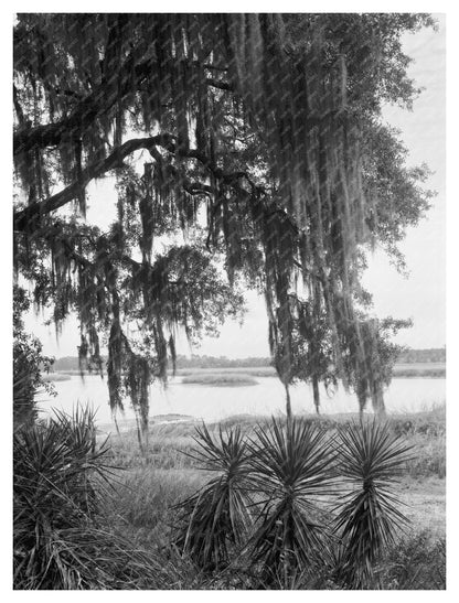 1930s Savannah, GA: Historic Building by Tranquil Lake