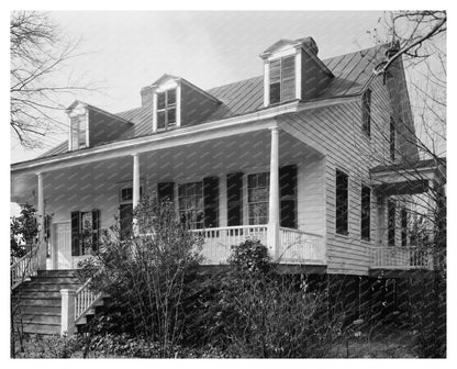 George Walton Home, Augusta, GA, 1957 Vintage Photo
