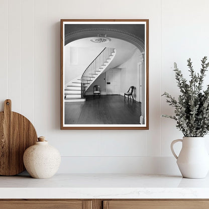 1910 Stairhall Interior, Clinton, Georgia - Historic Photo
