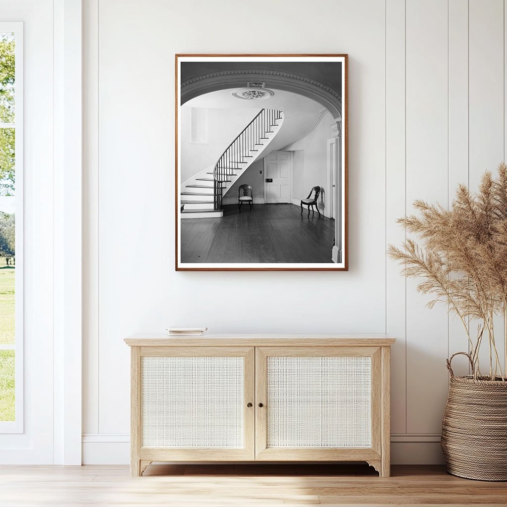 1910 Stairhall Interior, Clinton, Georgia - Historic Photo