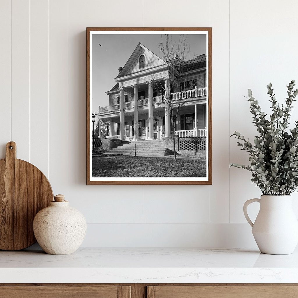 Milledgeville, GA Vintage Architecture Photo, 20th Century