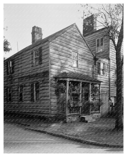 Vintage Savannah Architecture Photo, Georgia 1957