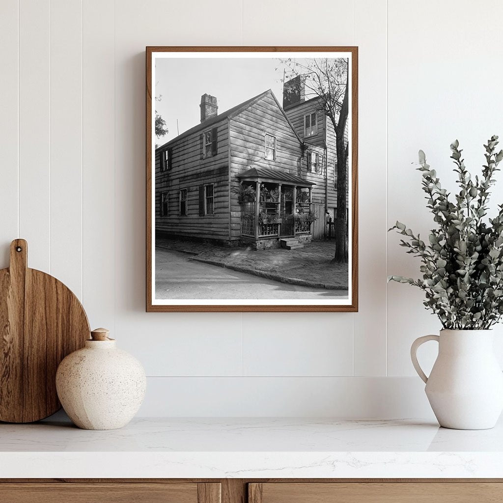 Vintage Savannah Architecture Photo, Georgia 1957