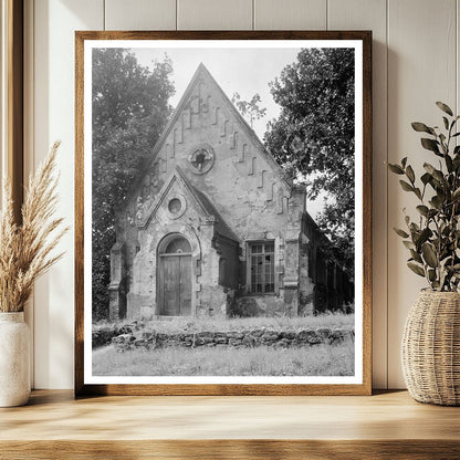 Historic Stone Church in Athens, GA - 1930s Photo