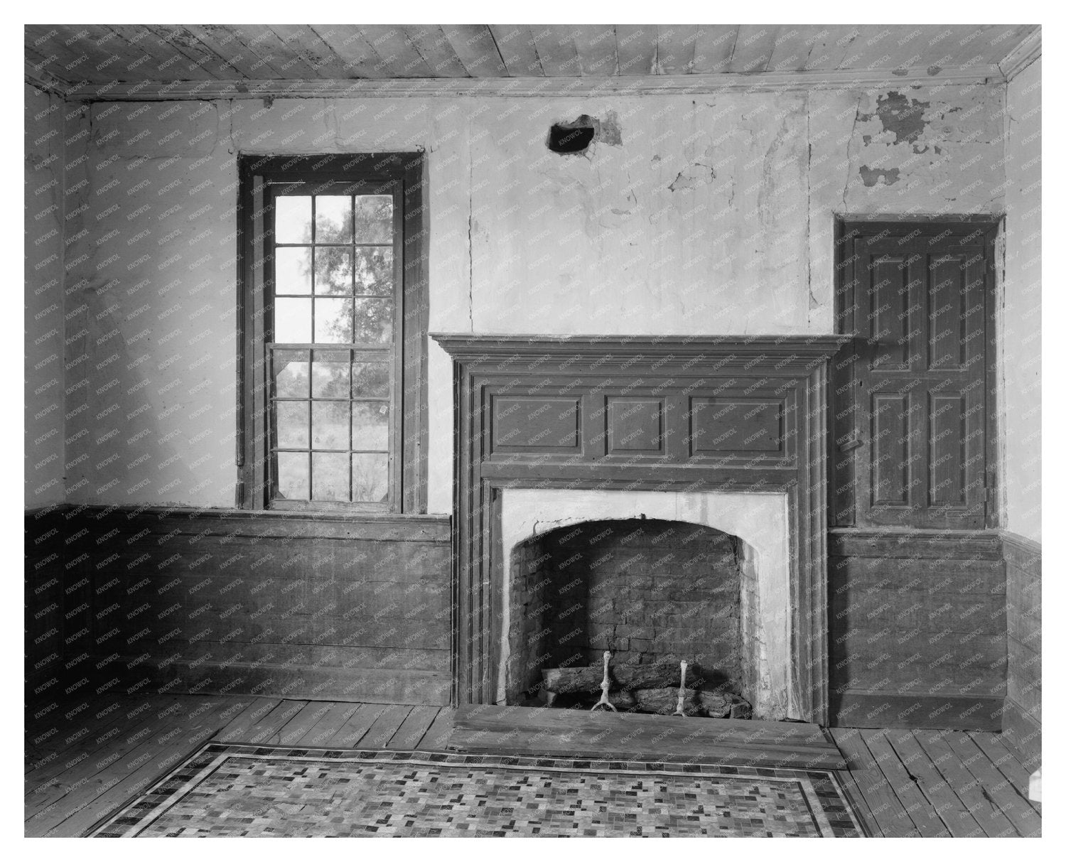 Union Point GA 1780 Vintage Architectural Photograph