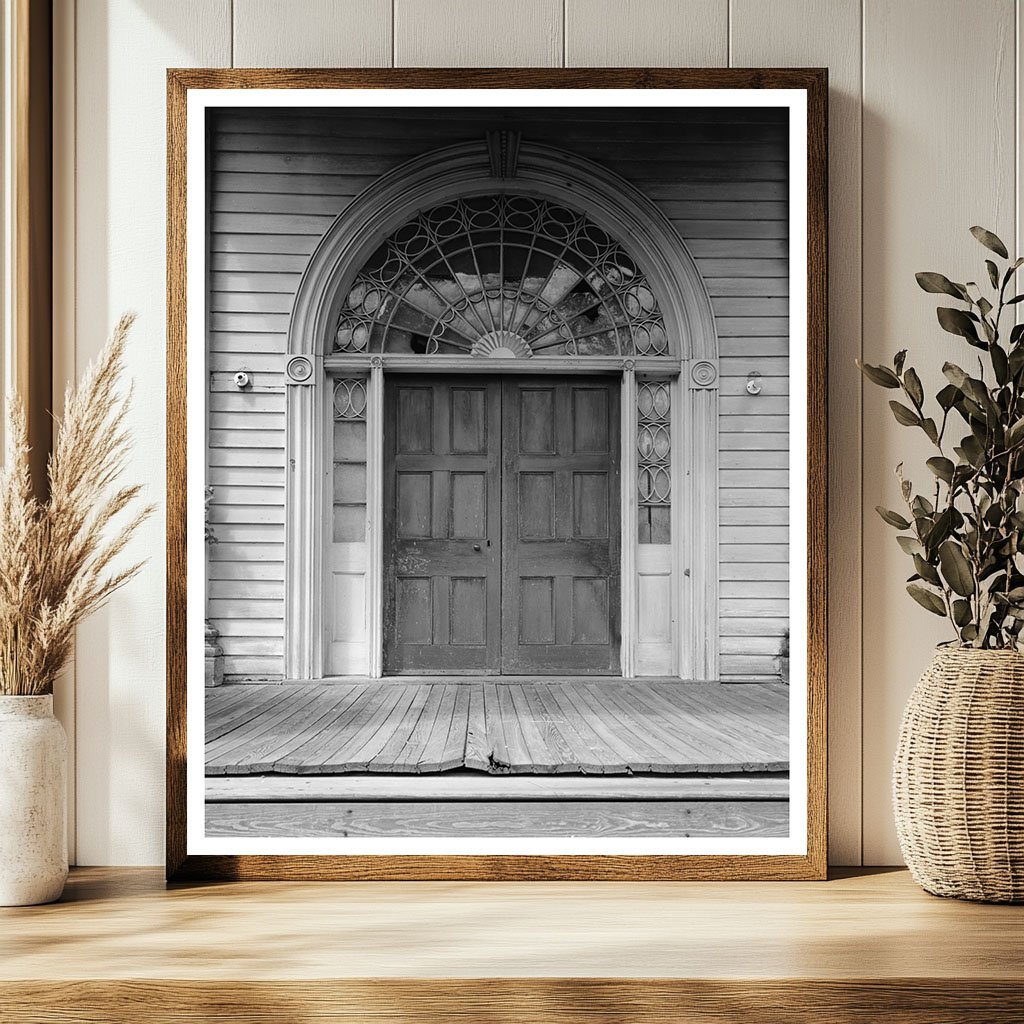 Vintage Stair Hall Photo, Haddock, GA, 1957
