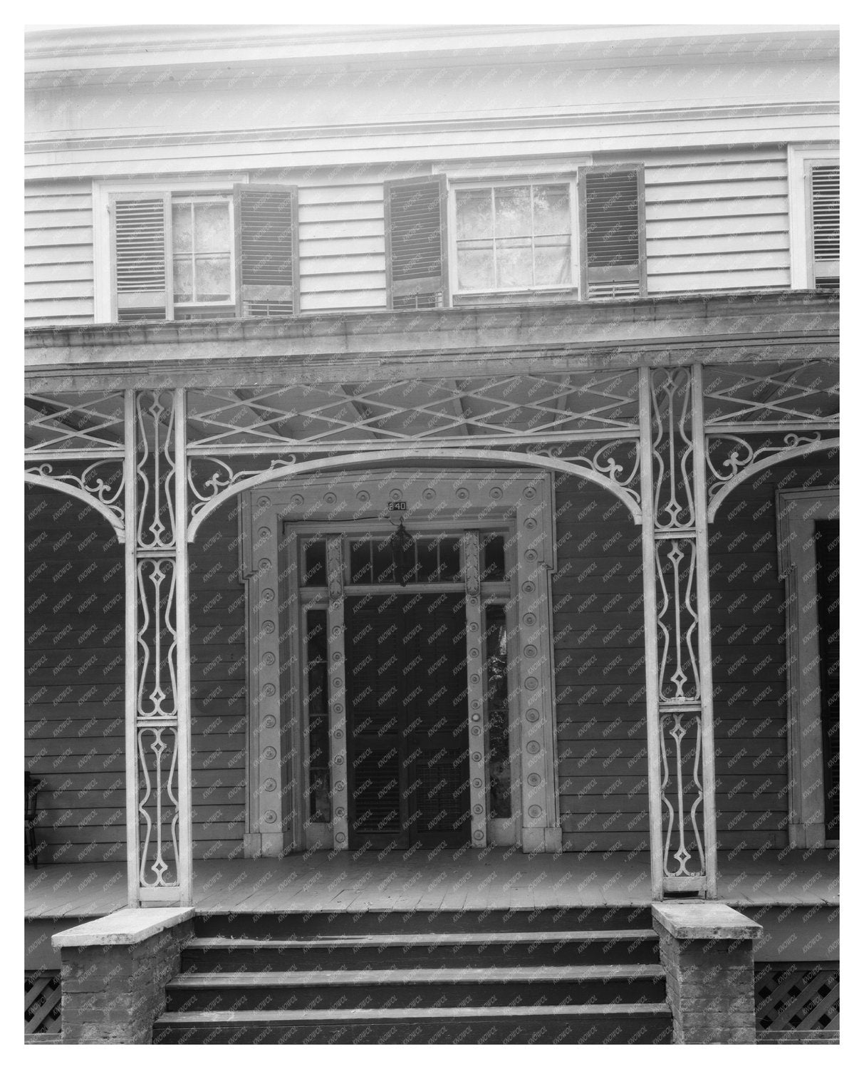 1840 Two-Story Frame House in Madison, GA - Vintage Photo