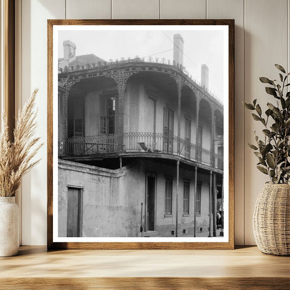 New Orleans Architecture 1953: Vintage Ironwork Photo