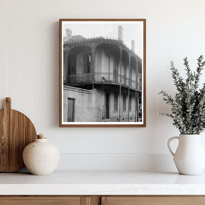 New Orleans Architecture 1953: Vintage Ironwork Photo