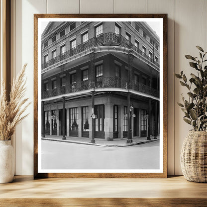 Vintage New Orleans Architecture Photo, Louisiana 1849