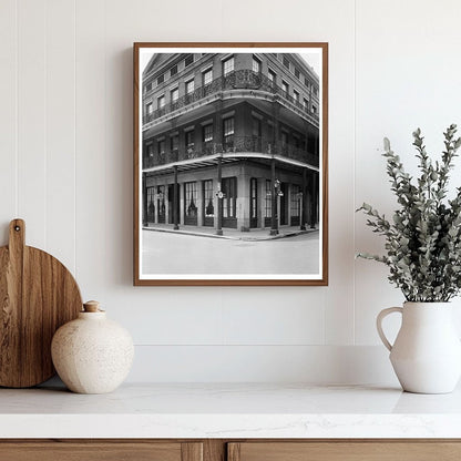 Vintage New Orleans Architecture Photo, Louisiana 1849