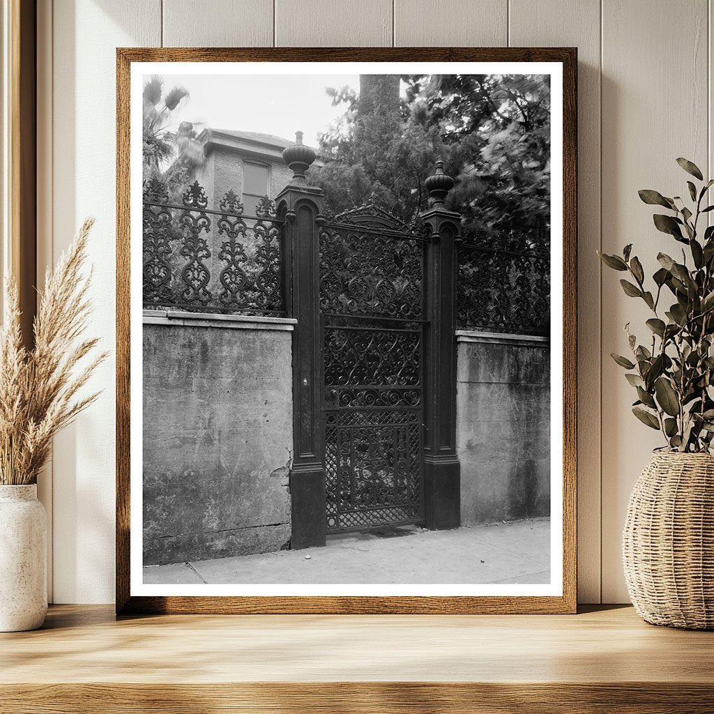 1855 Ironwork Gates in New Orleans, Louisiana - Photo