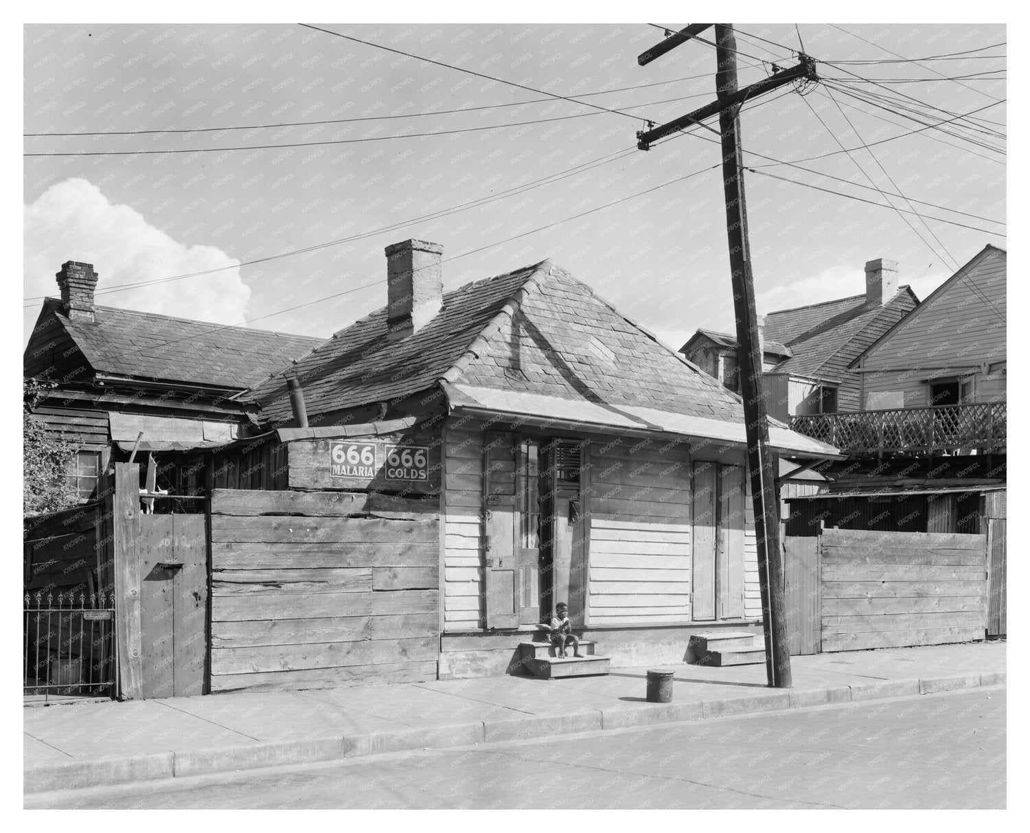 Vintage New Orleans Cabin Photo, Louisiana, 1900s