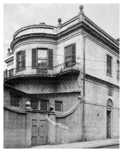 New Orleans Architecture, Orleans Parish, 1820 Vintage Photo