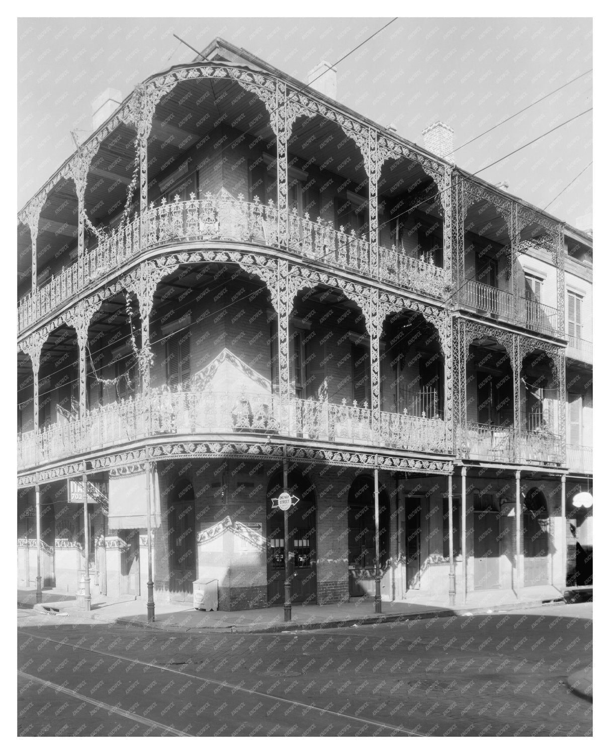 New Orleans Architecture: Vintage Photo from Early 20th Cent