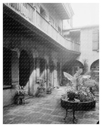 Early 20th Century Courtyard in New Orleans, LA