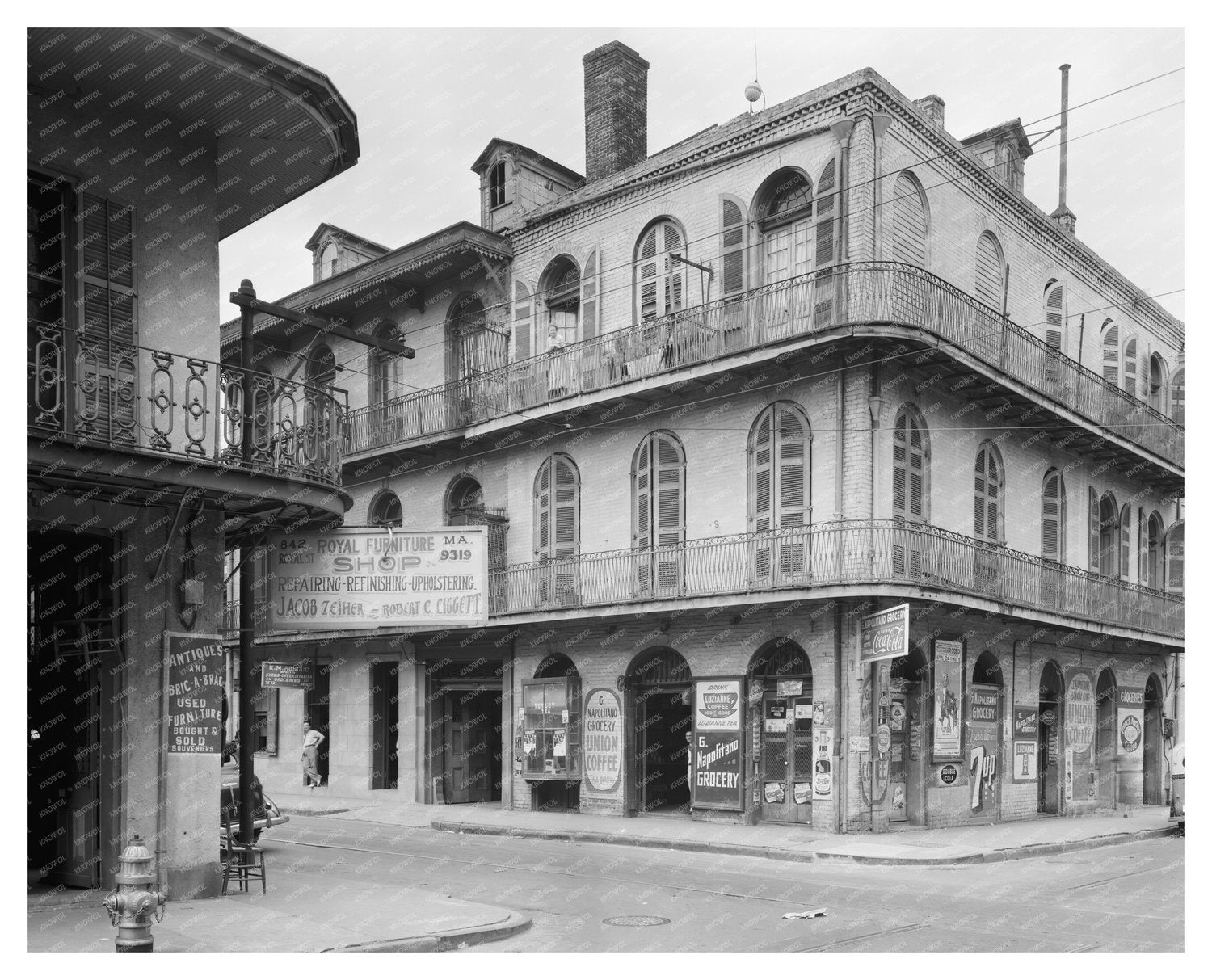 Vintage New Orleans Business District Photo, Early 1900s