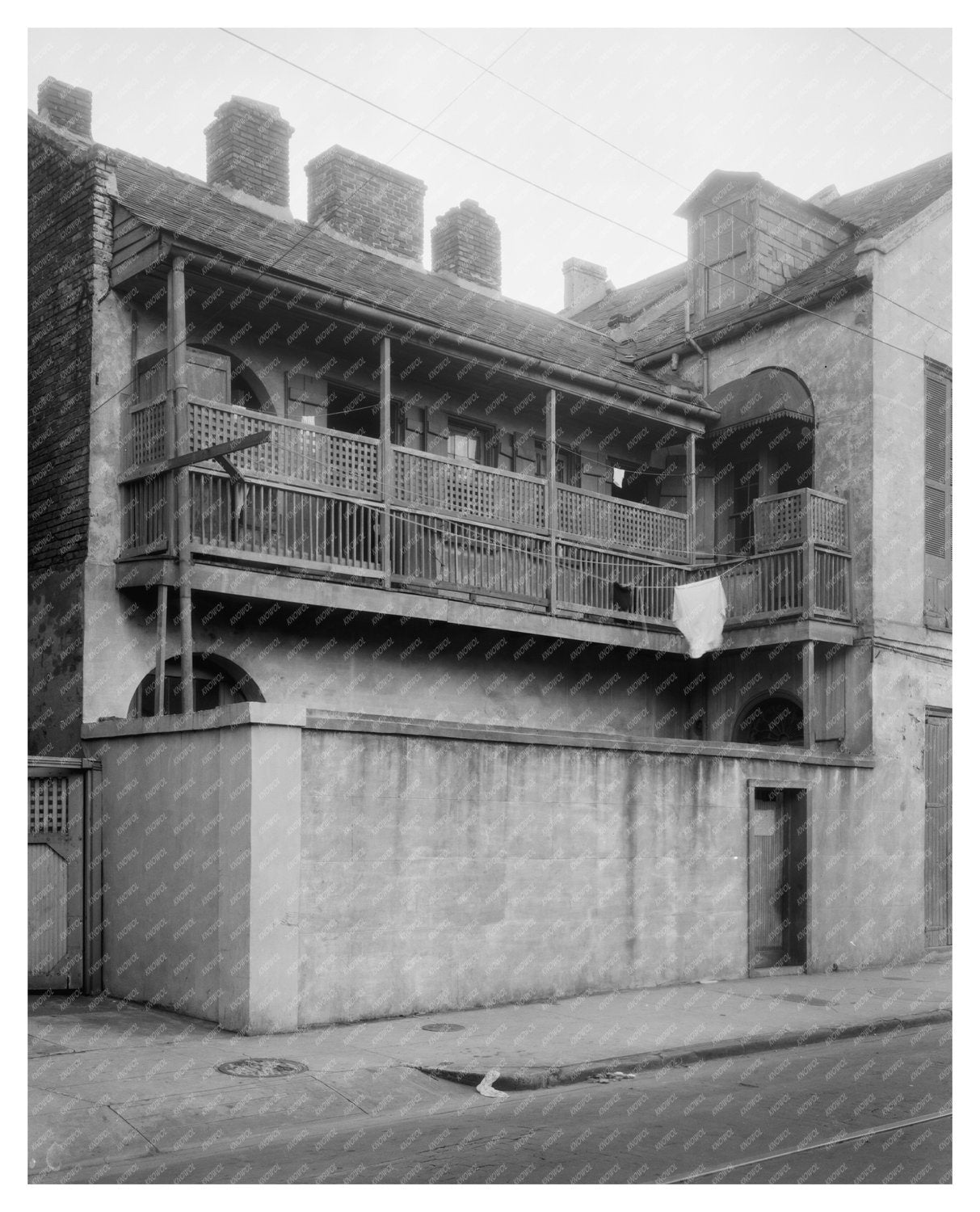 Vintage New Orleans Architecture Scene, 20th Century