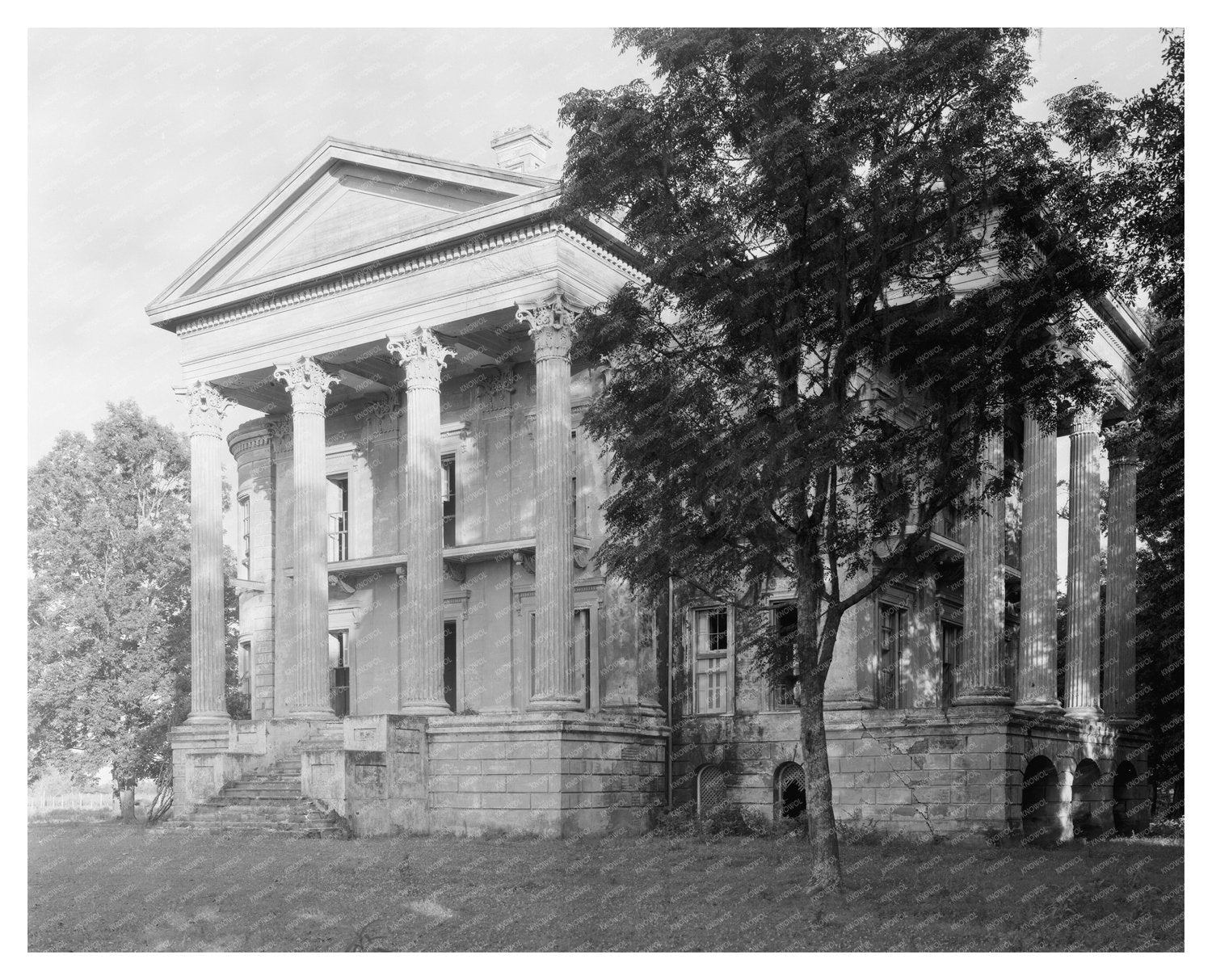 Iberville Parish, LA 1857 Greek Revival Mansion Ruins