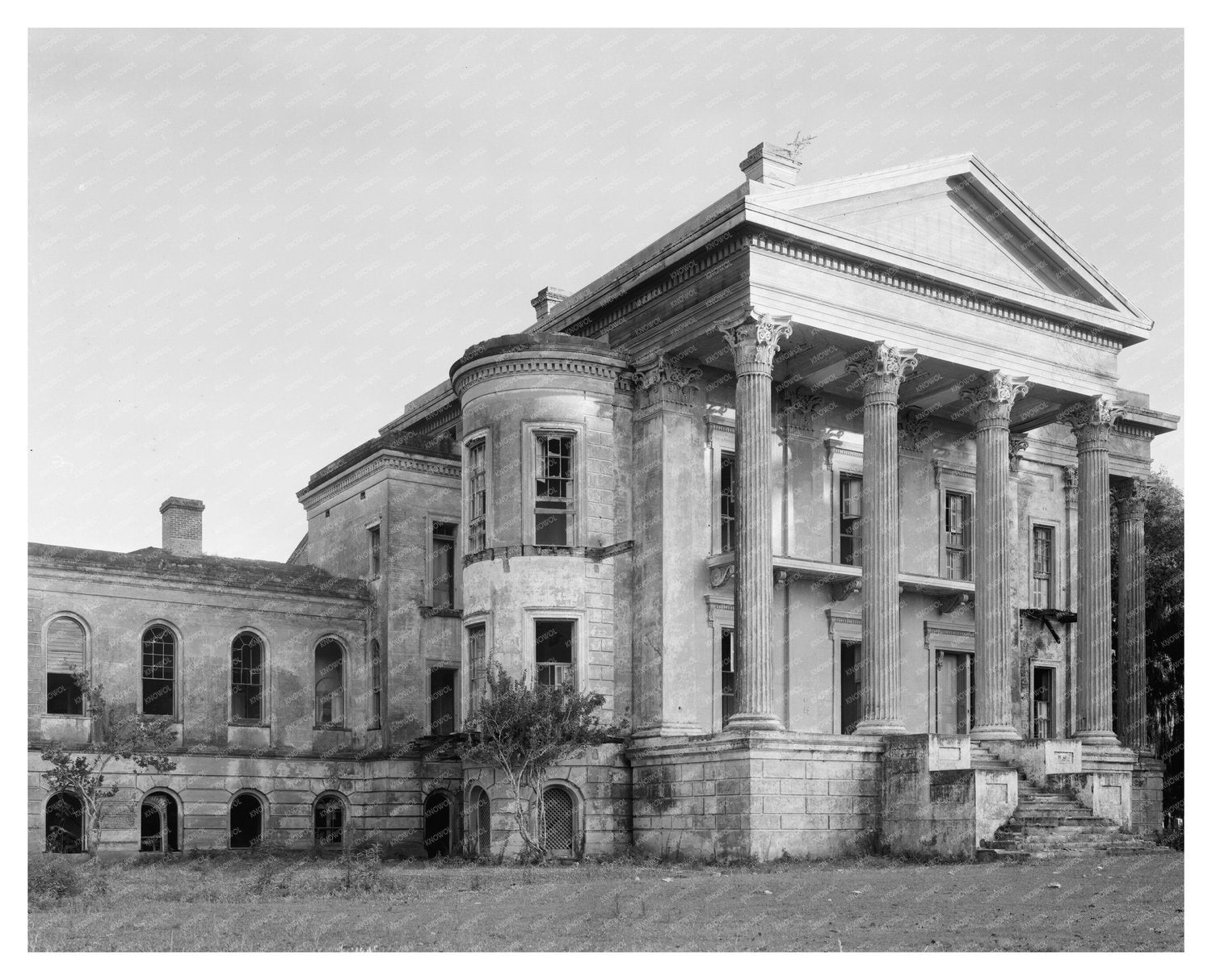 Abandoned Greek Revival Mansion in Iberville Parish, LA 1857