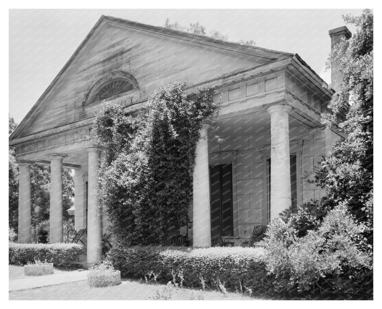 Historic Building in Clinton, LA, 1834 Vintage Photo
