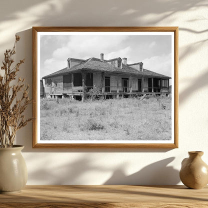 Abandoned Louisiana Building, Mississippi River, 20th Centur