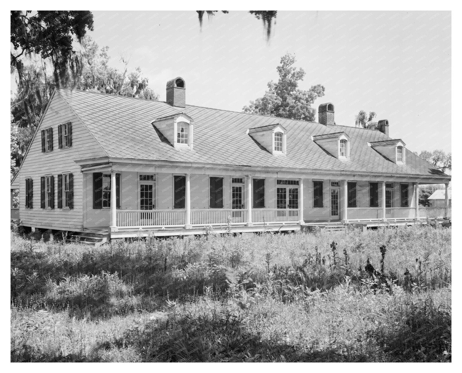 1850 Building in Patterson, Louisiana - Vintage Photograph