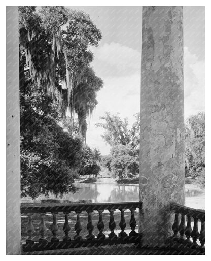 Historic Structure in Bains, LA, c. 1830 Vintage Photo