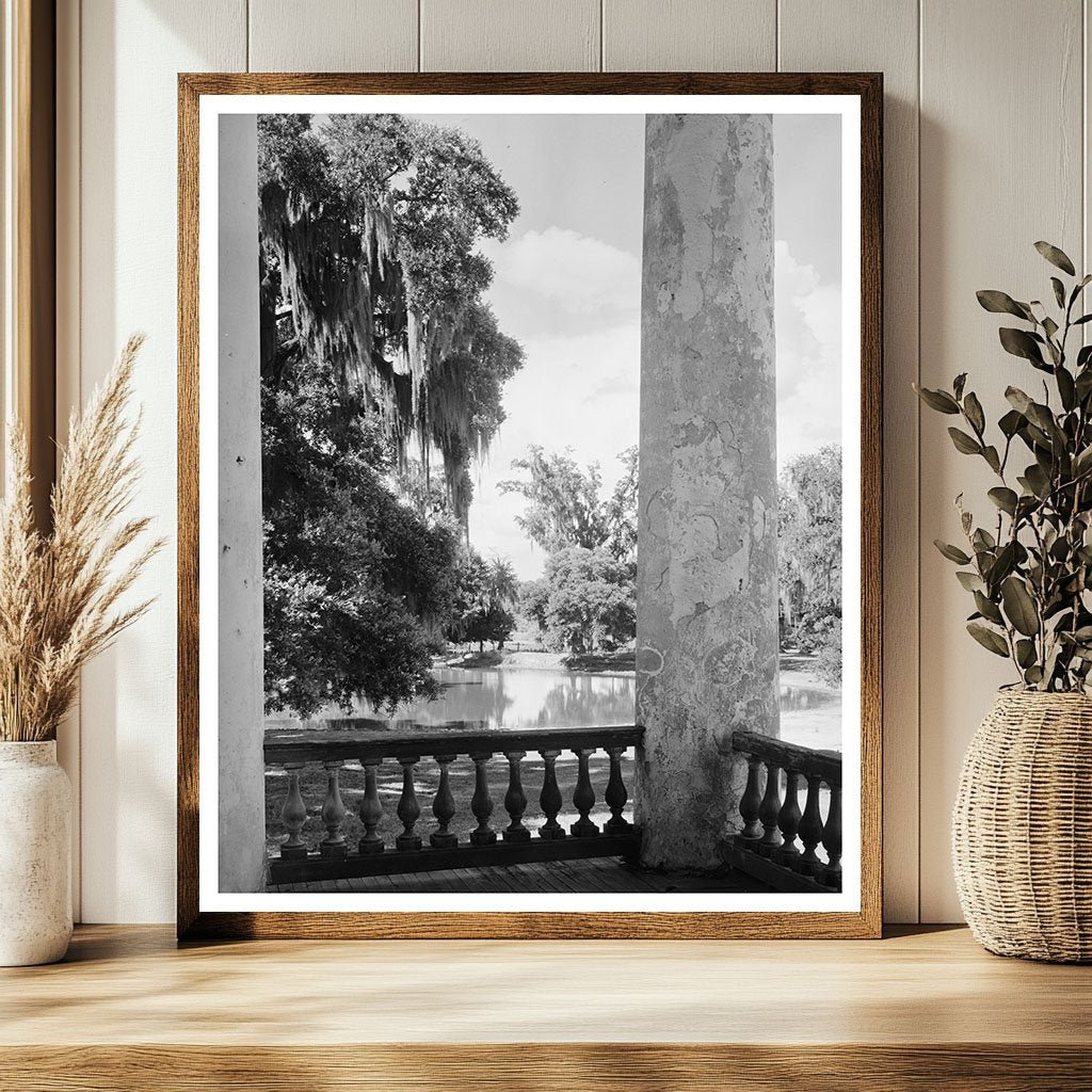 Historic Structure in Bains, LA, c. 1830 Vintage Photo