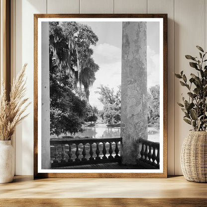 Historic Structure in Bains, LA, c. 1830 Vintage Photo