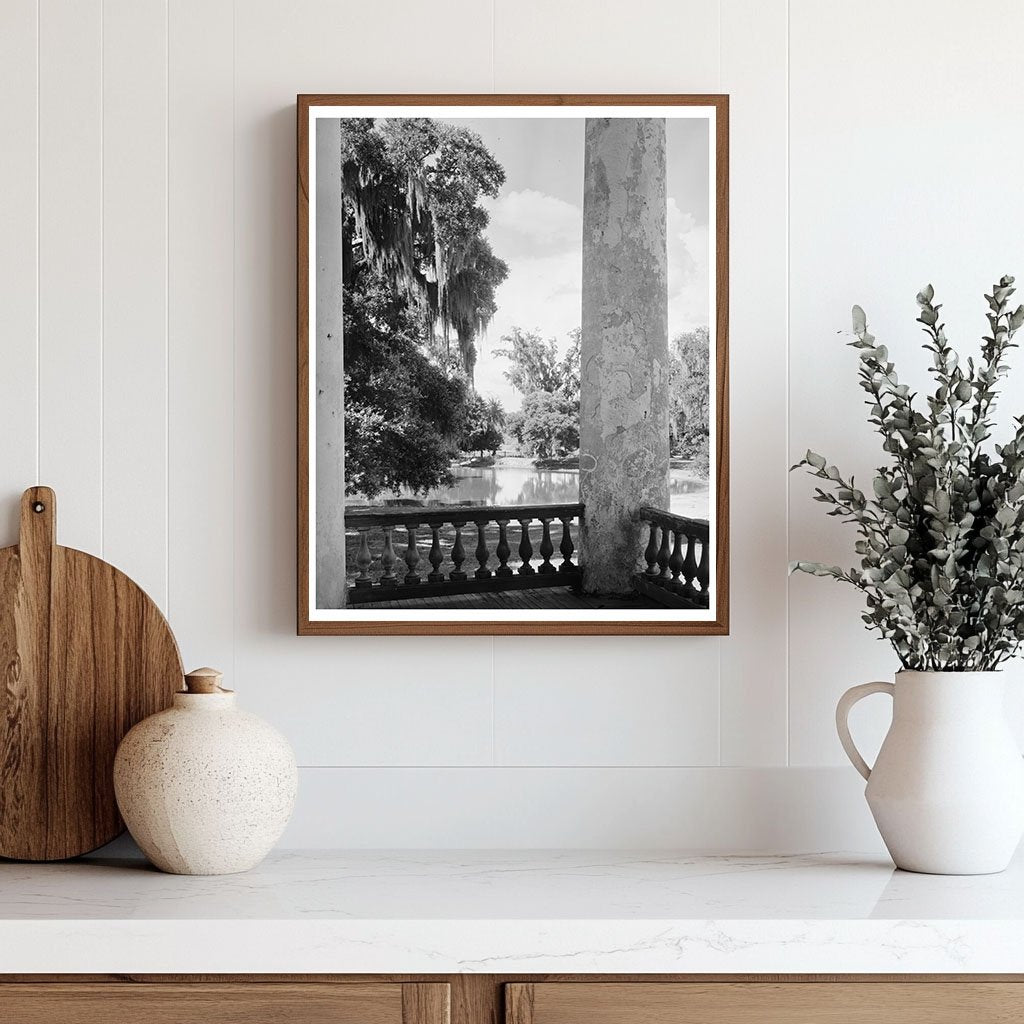 Historic Structure in Bains, LA, c. 1830 Vintage Photo