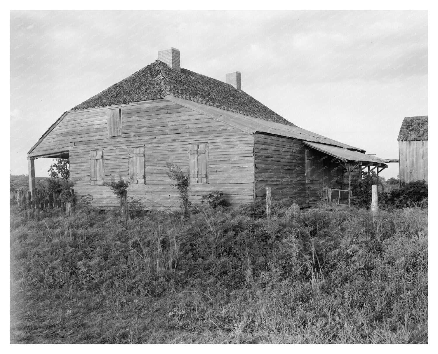 New Roads, LA Vintage Architecture Photograph, 1953