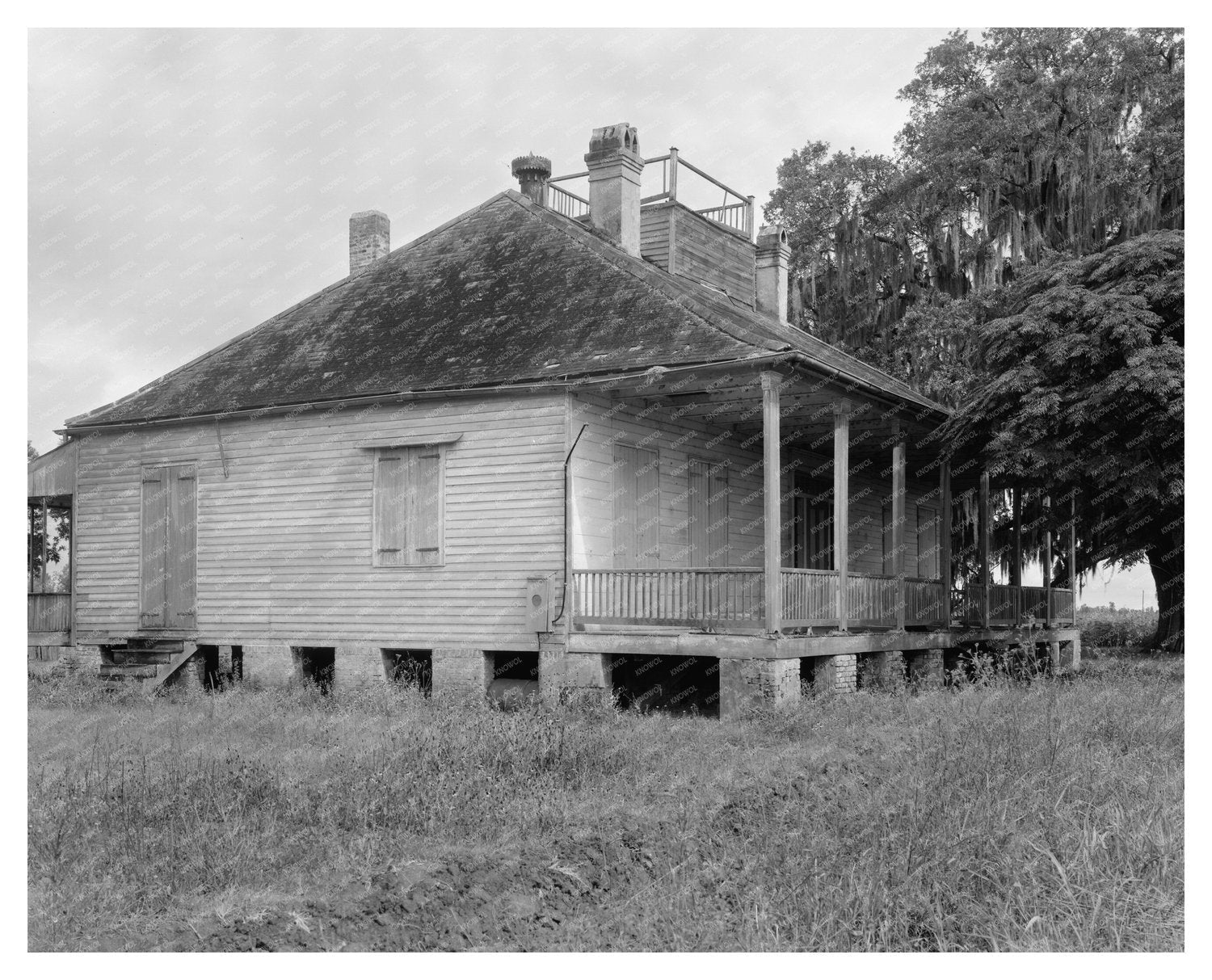 Vintage Louisiana Architecture Photo, 1953