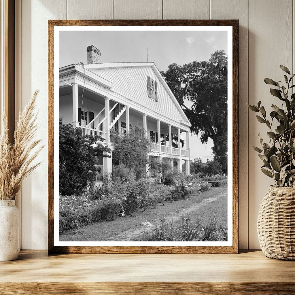 1840s Dwelling in Thibodaux, Louisiana - Historic Photograph