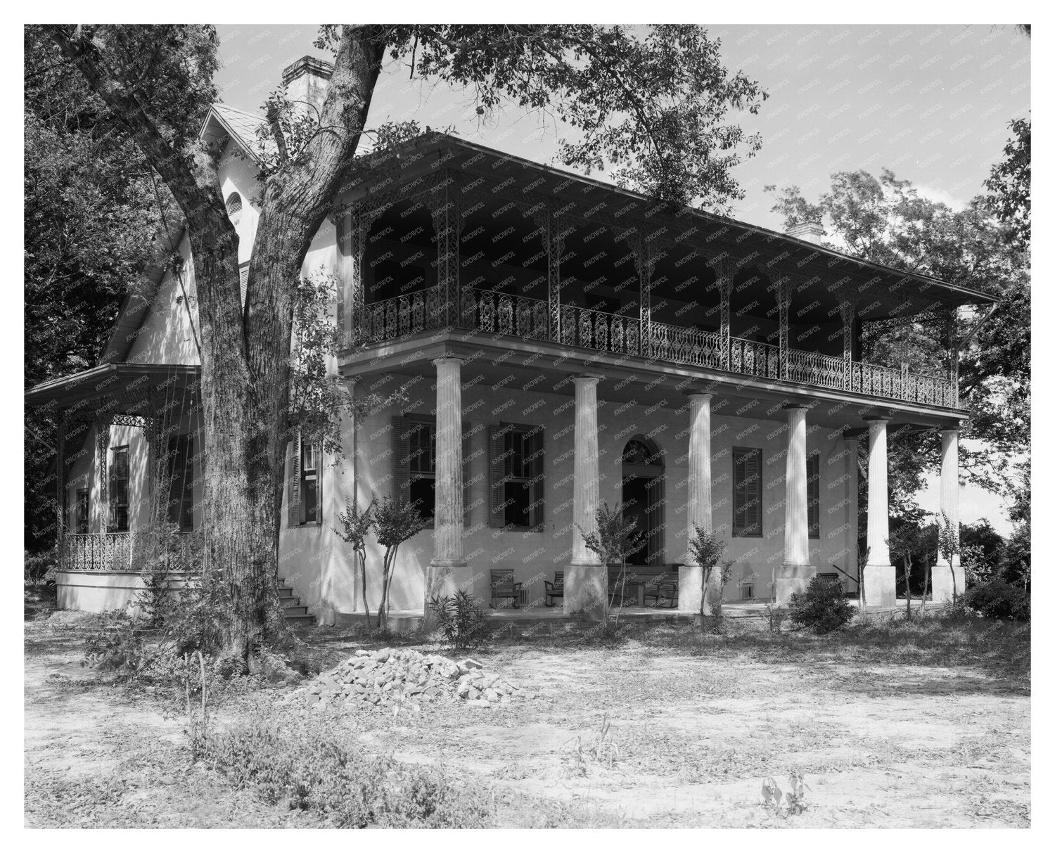 1838 Cottage in Clinton, Louisiana Historical Photograph