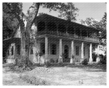 1838 Cottage in Clinton, Louisiana Historical Photograph