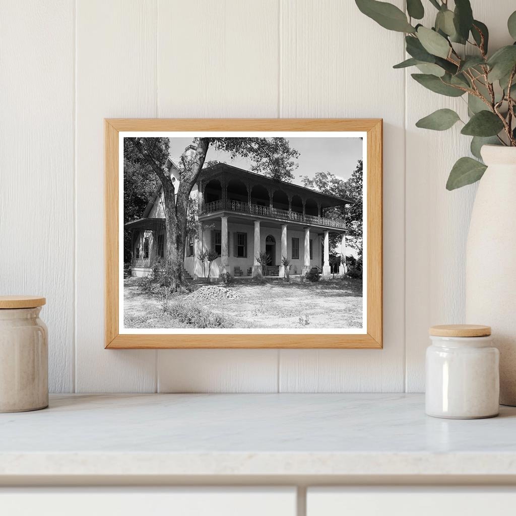 1838 Cottage in Clinton, Louisiana Historical Photograph