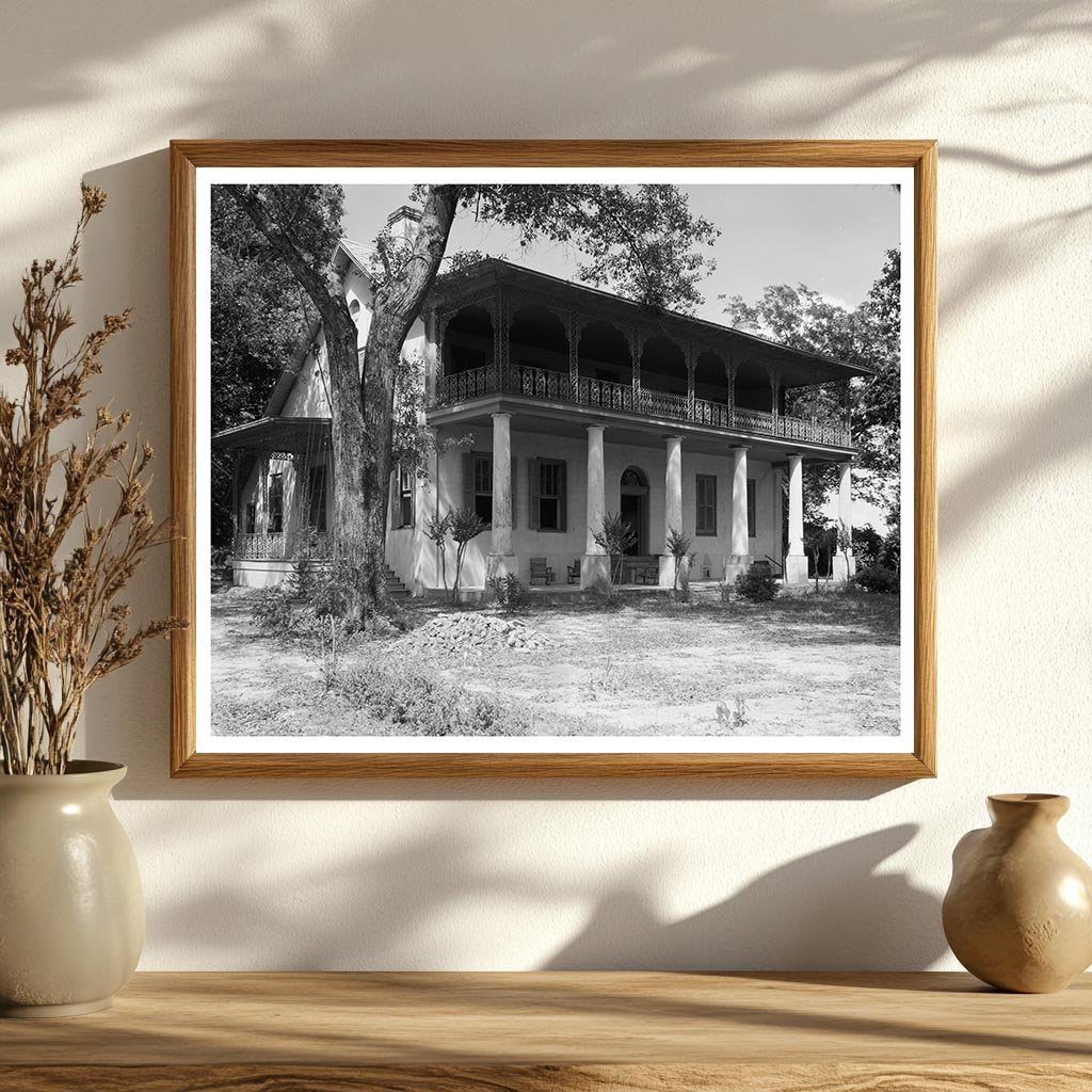 1838 Cottage in Clinton, Louisiana Historical Photograph